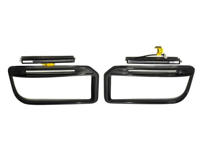 Carbon Front Bumper Inserts with LEDs Widestar Brabus for Mercedes-Benz W463A G-Wagon